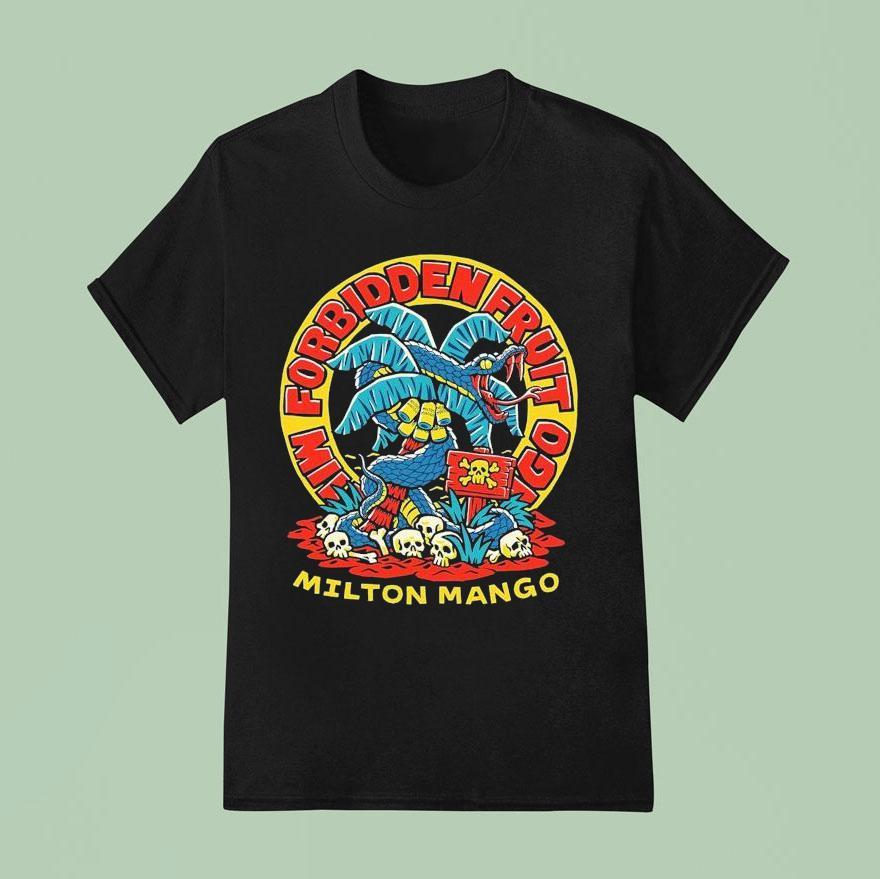 Milton Mango Forbidden Fruit Skulls Snake T Shirt