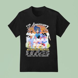 Milwaukee Brewers Th Anniversary Thank You For The Memories Signatures T Shirt