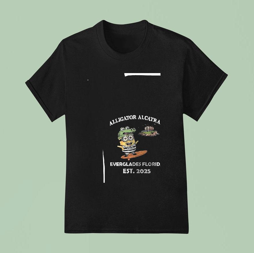Minion Alligator Alcatraz Everglades Florida Est T Shirt