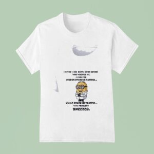 Minion I Never Wish Death Upon Anyone Who Wrongs Me Funny T Shirt