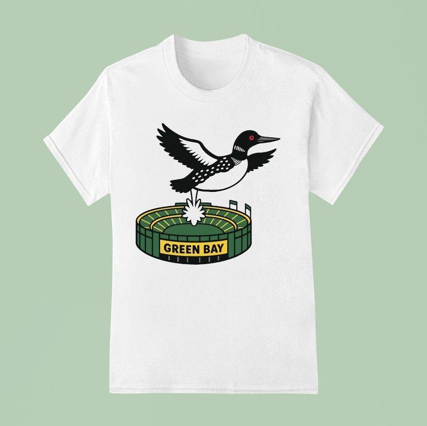 Minnesota Loon Pooping On Green Bay T Shirt