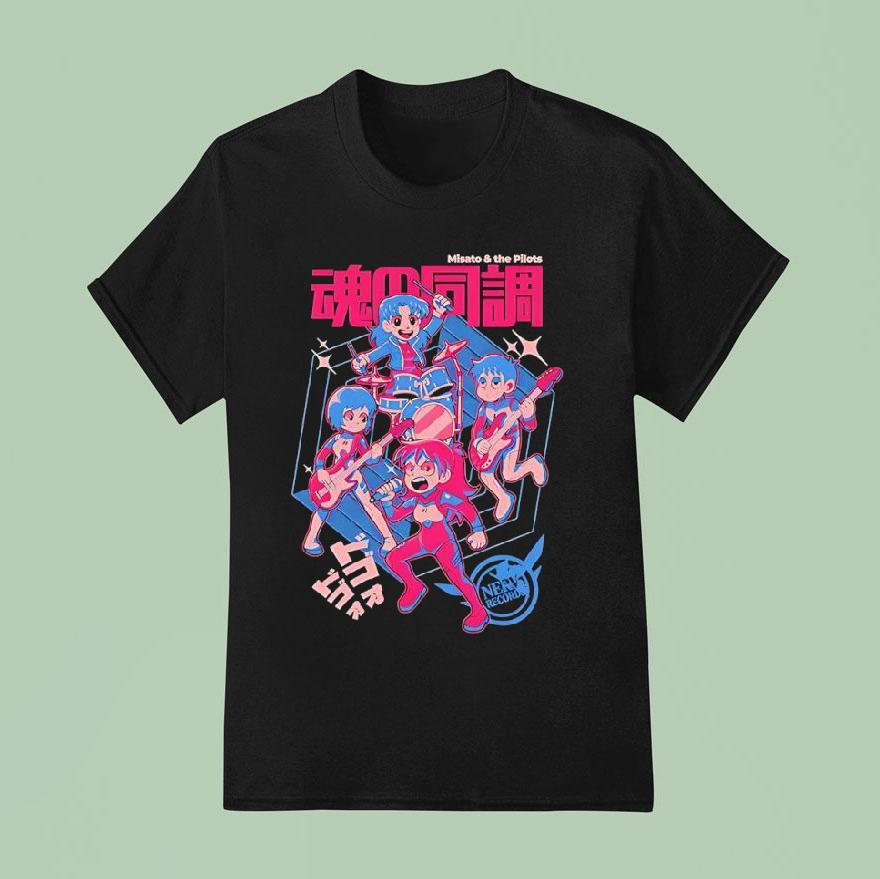 Misato And The Pilots Neon Genesis Evangelion T Shirt