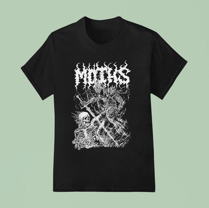 Moths Like Moths To Flames The Cycles Of Trying To Cope Skeleton T Shirt