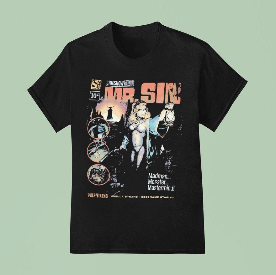 Mr Sin And Pulp Vixens Sideshow Present Vintage T Shirt