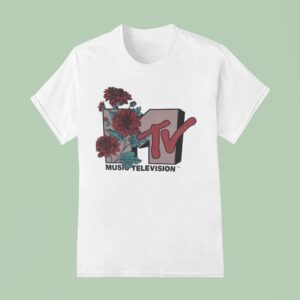 Mtv Ivory Chrysanthemum Music Television T Shirt