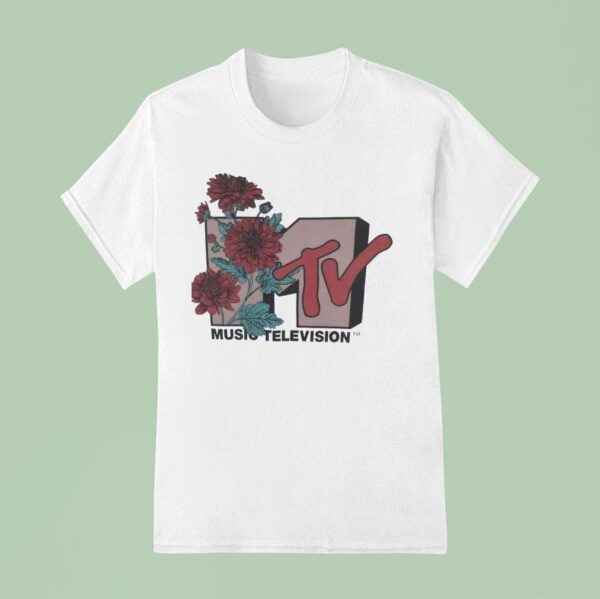 Mtv Ivory Chrysanthemum Music Television T Shirt