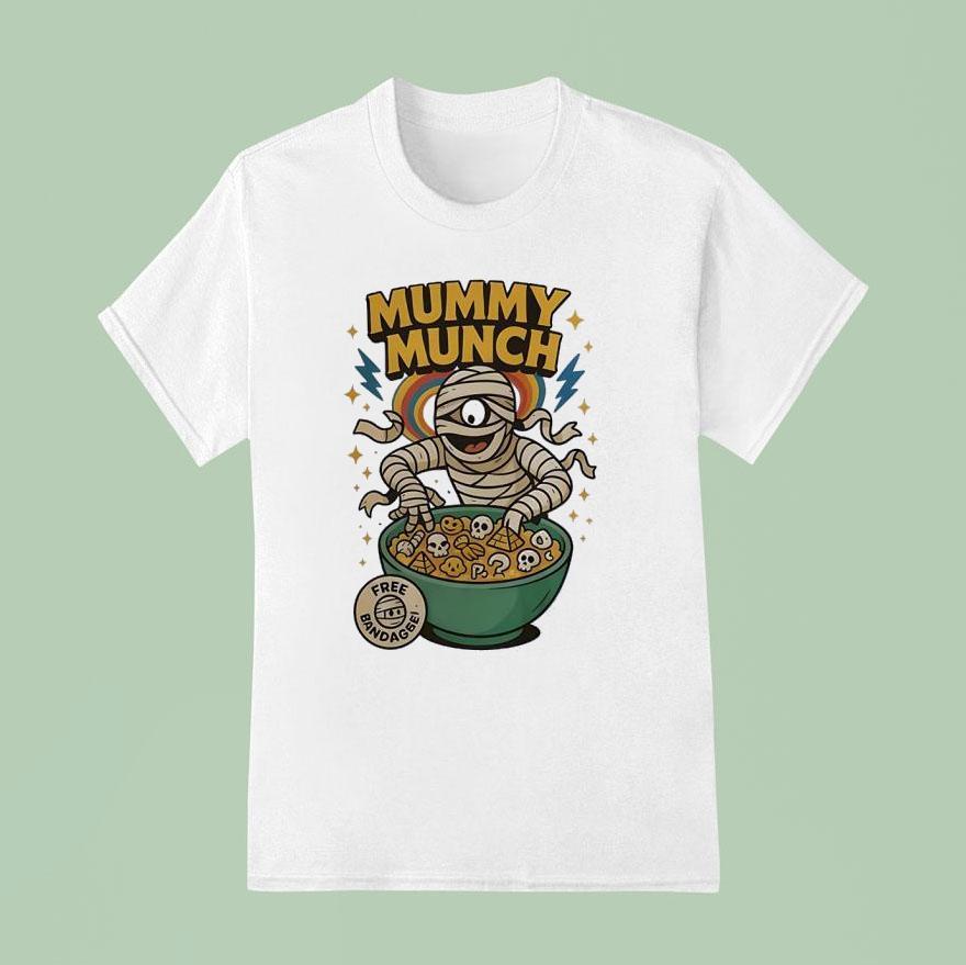 Mummy Munch Free Bandagge Halloween T Shirt