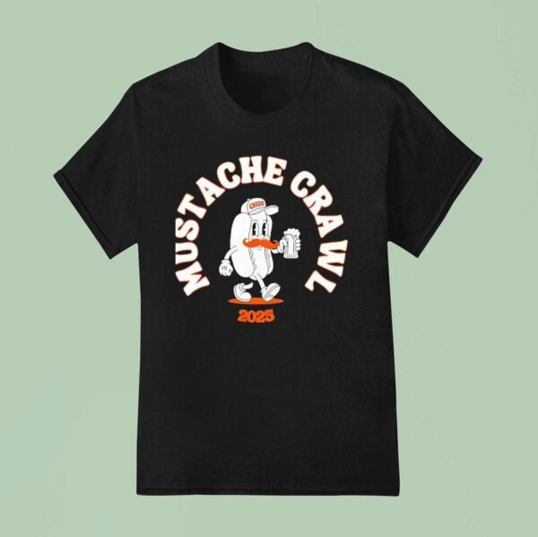 Mustache Crawl Hot Dog T Shirt