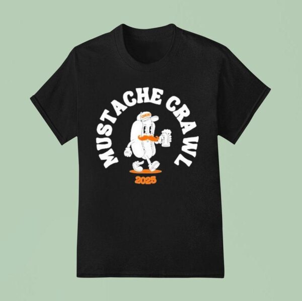 Mustache Crawl Hotdog T Shirt