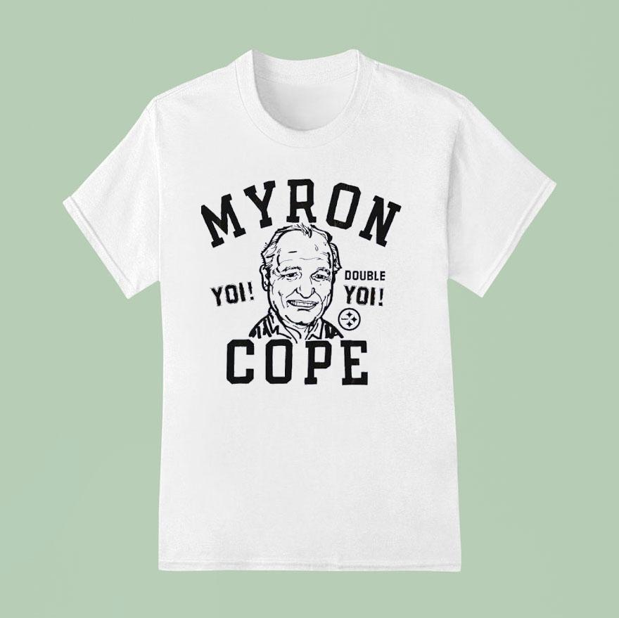 Myron Cope Double Yoi Pittsburgh Slers Football T Shirt