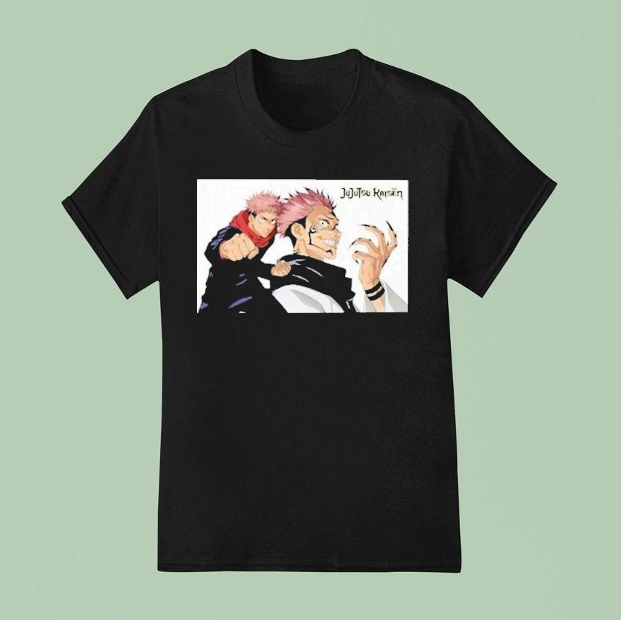 Namjoon Wearing Jujutsu Kaisen Ryomen Sukuna And Itadori Yuji T Shirt