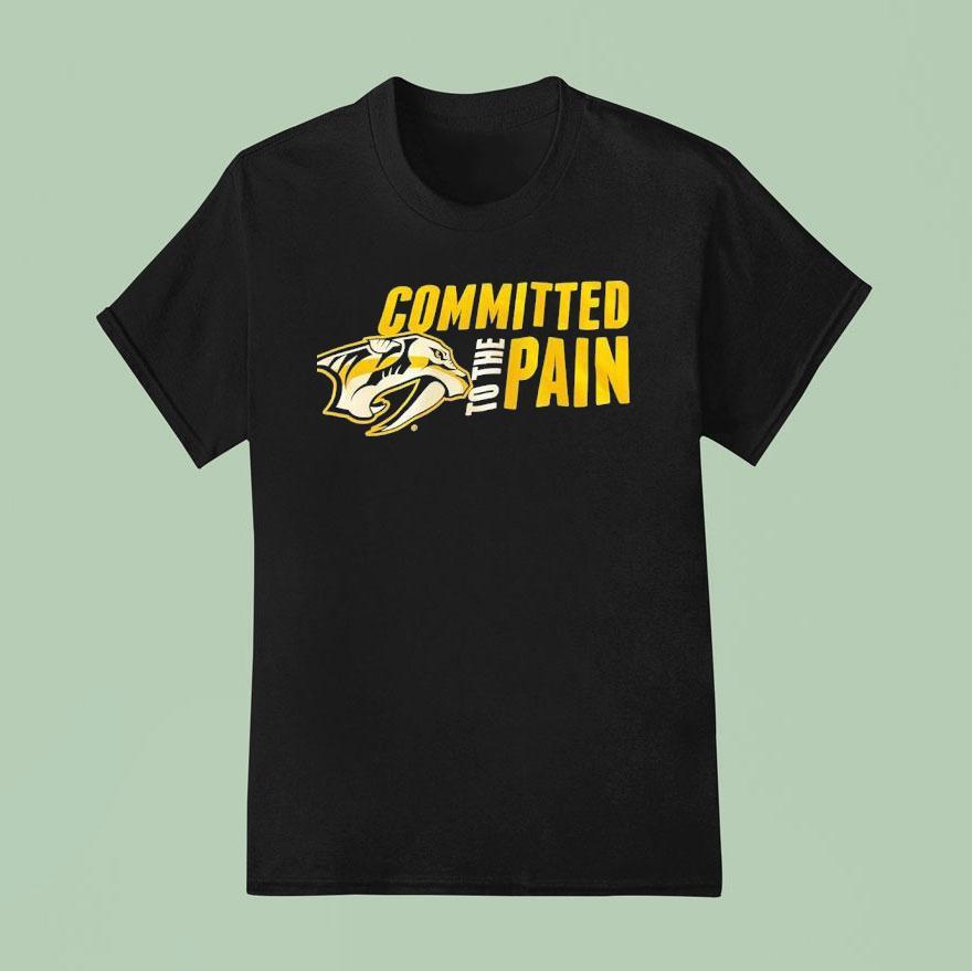 Nashville Predators Committed To The Pain Logo T Shirt