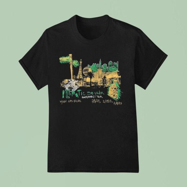 Nasir Jones Vegas Skyline Illmatic Year Anniversary Tour T Shirt