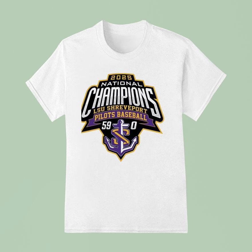 National Champions Lsu Shreveport Pilots Baseball T Shirt