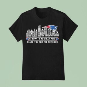 New England Patriots All Names Of Legends City Skyline Thank You For The Memories T Shirt