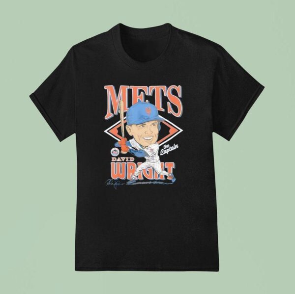New York Baseball Mets David Wright Homage Royal Homage Caricature Signature T Shirt