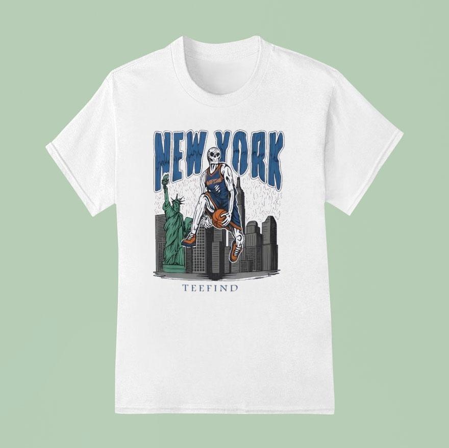 New York Skeleton Basketball Find T Shirt