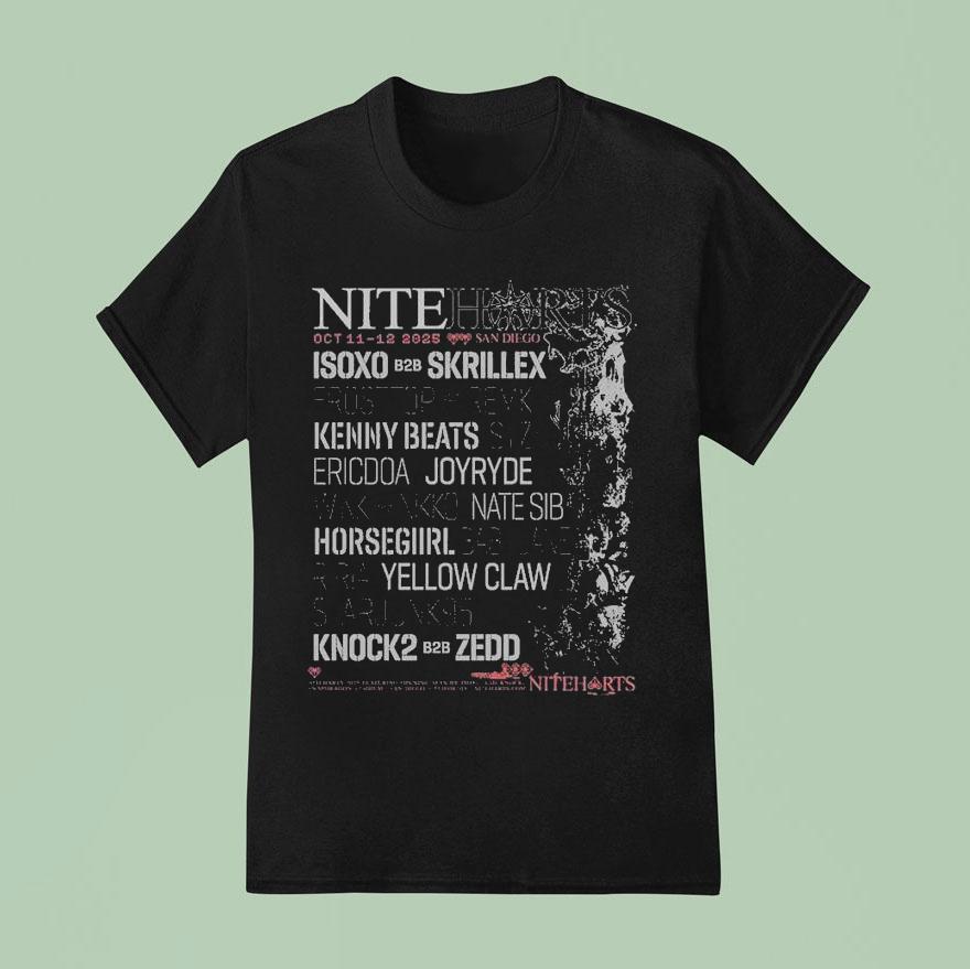 Niteharts Festival Full Live Up On Oct In San Diego Ca At Snapdragon Stadium T Shirt
