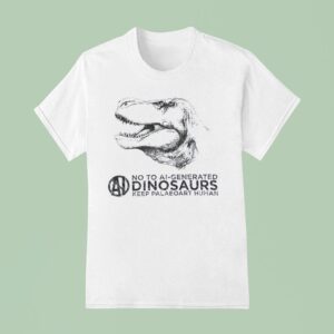 No To Ai Generated Dinosaurs Keep Paleoart Human T Shirt