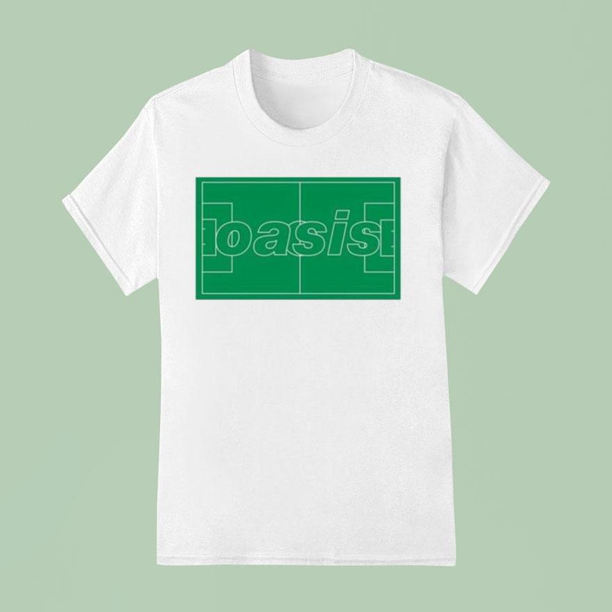 Oasis Definitely Maybe Football Logo Pitch T Shirt