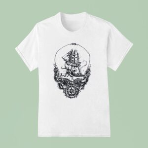 Octopus Battle With Ship In Grateful Dead Logo T Shirt