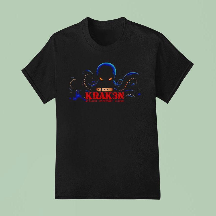 Octopus Fcb Dcode Krakn No Quarter No Prisoners No Mercy T Shirt