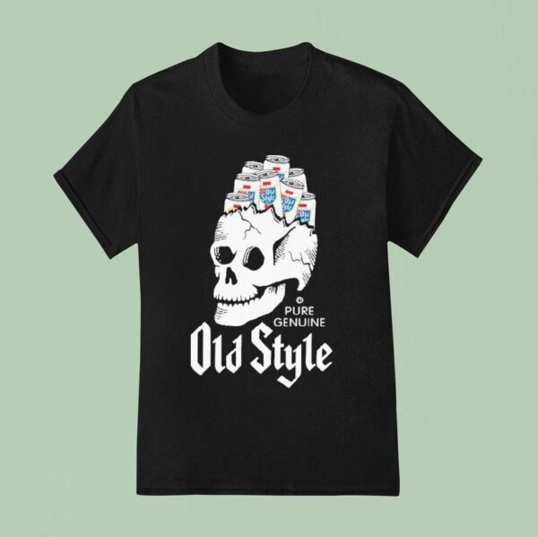 Old Style Beer Beer Brains Skull T Shirt
