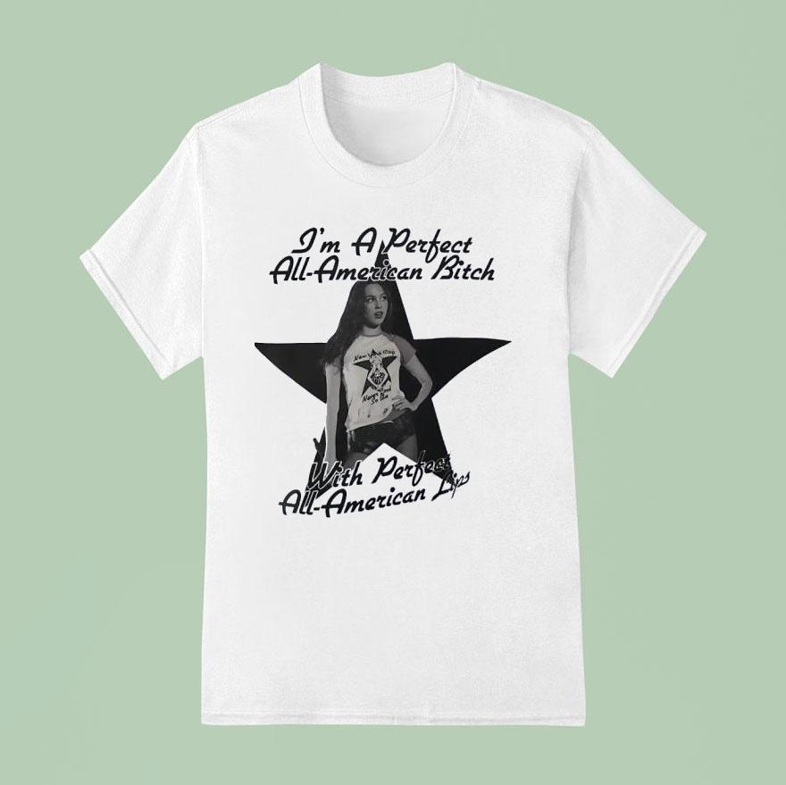 Olivia Rodrigo I M A Perfect All American Btch With Perfect All American Lips T Shirt
