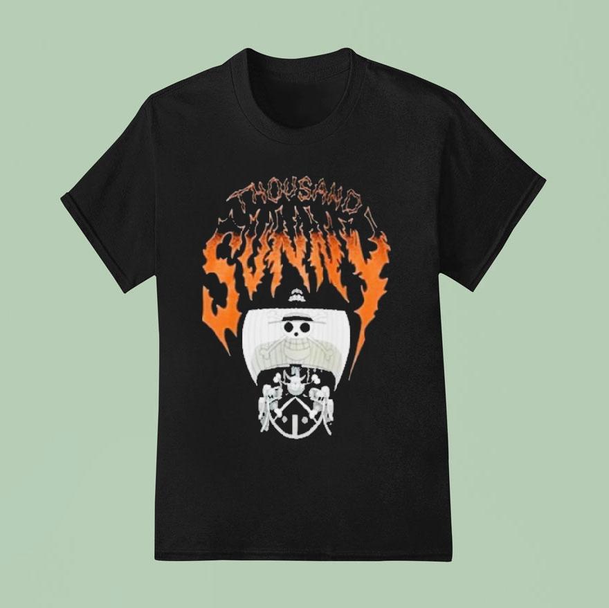 One Piece Thousand Sunny Metal T Shirt