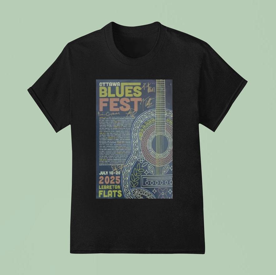 Ottawa Bluesfest Memorabilia Autographed T Shirt