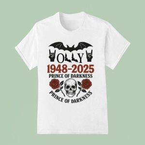 Ozzy Osbourne Prince Of Darkness Skull Roses T Shirt