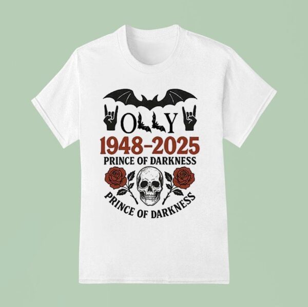 Ozzy Osbourne Prince Of Darkness Skull Roses T Shirt