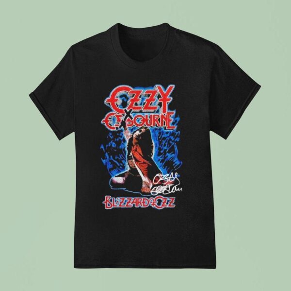 Ozzy Osbourne Blizzard Of Ozz Album Signature T Shirt