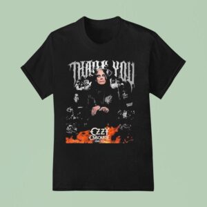 Ozzy Osbourne Fire Horns Thank You Collage T Shirt