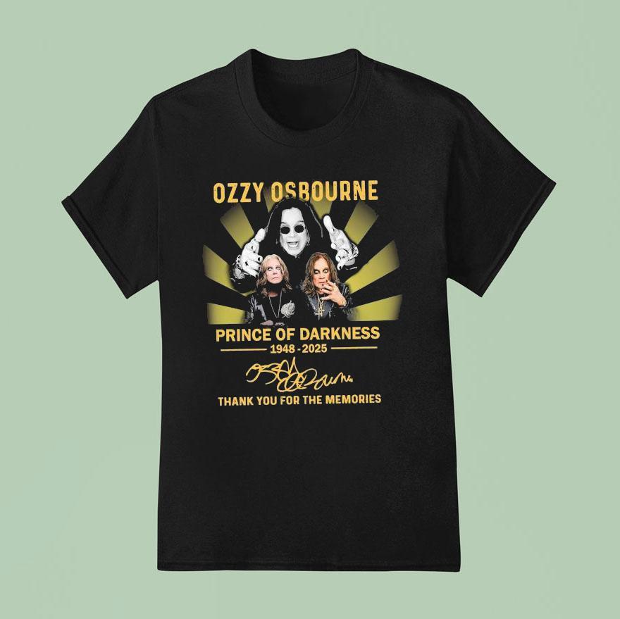Ozzy Osbourne Prince Of Darkness Thank You For The Memories T Shirt