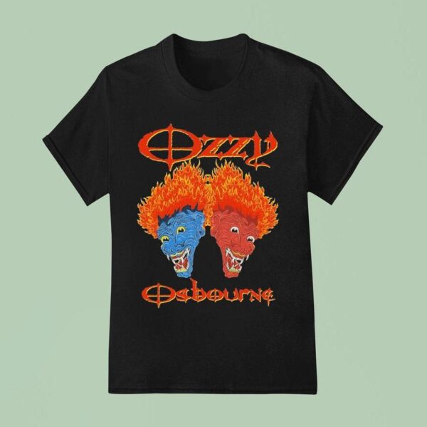 Ozzy Osbourne Sinners Heads Flames T Shirt