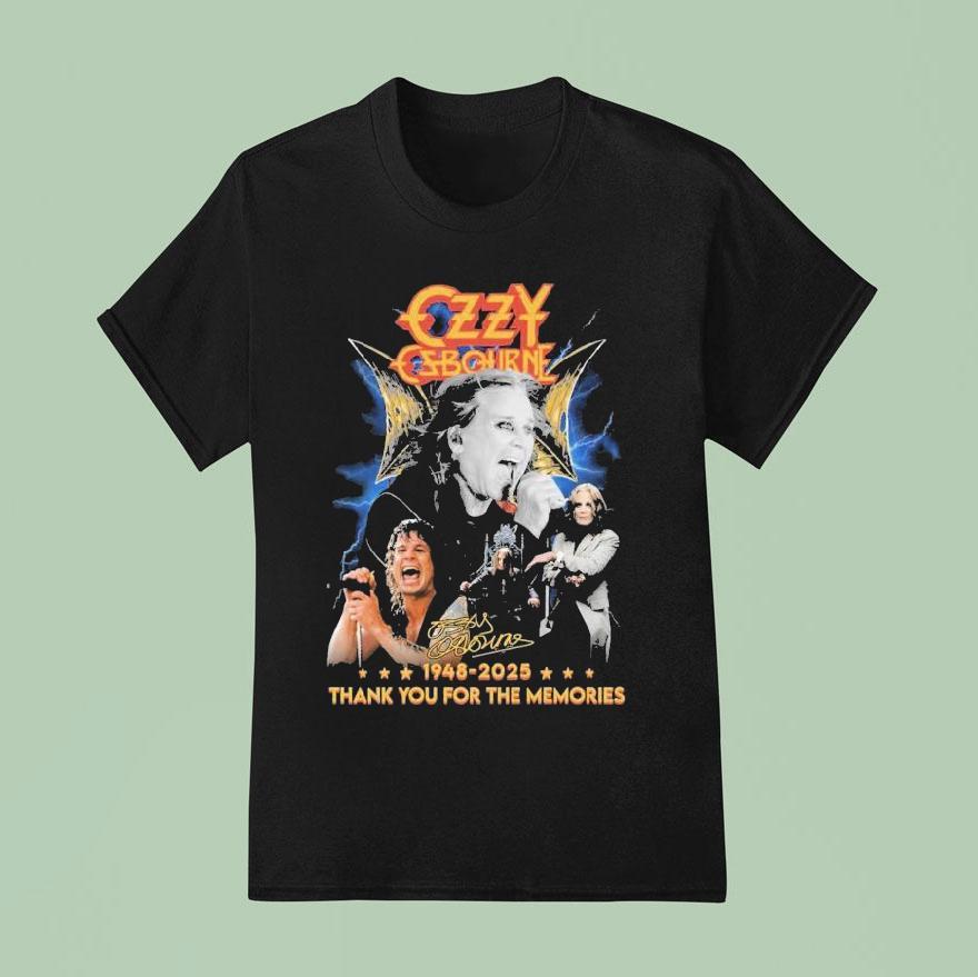 Ozzy Osbourne Thank You For The Memories Signature T Shirt