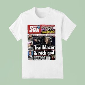 Ozzy Osbourne Trailblazer And Rock God On July With Final Photo And Elton John Farewell T Shirt