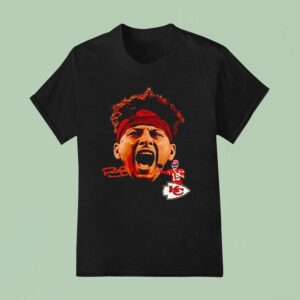 Patrick Mahomes Bigface Kansas City Chiefs Football Signature T Shirt