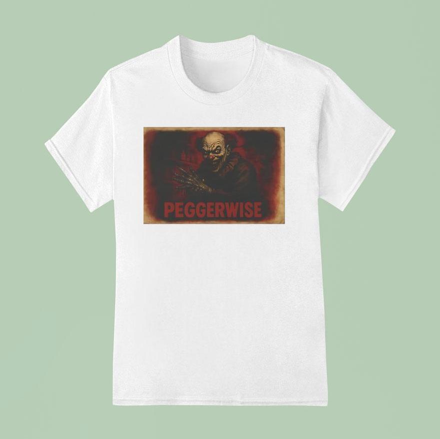 Peggerwise Horror Retro Pennywise Halloween T Shirt