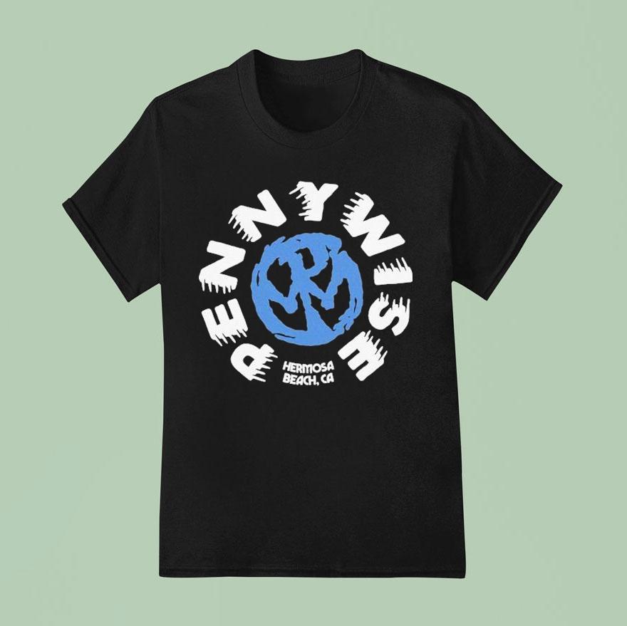 Pennywise Skate Wheel Hermosa Beach Ca T Shirt