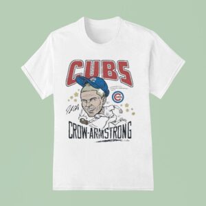 Pete Crow Armstrong Chicago Cubs Caricature Signature T Shirt