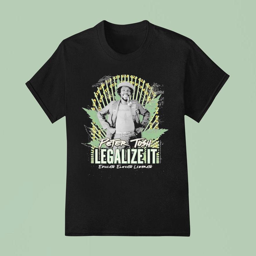 Peter Tosh Legalize It Educate Elevate Liberate T Shirt