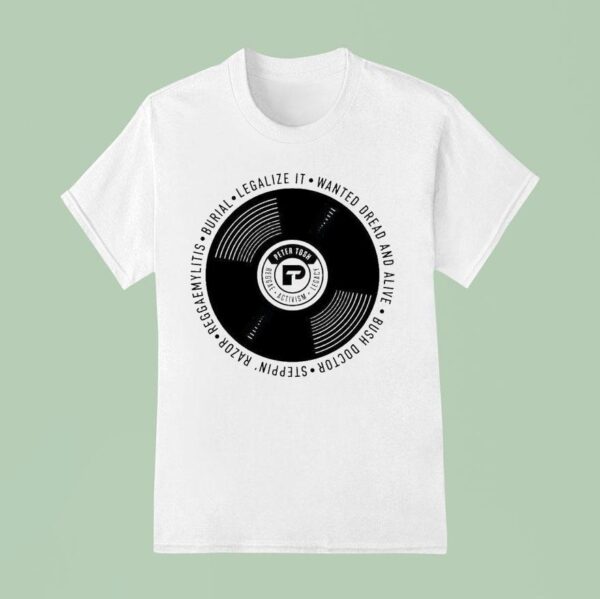 Peter Tosh Legalize Wanted Dread And Alive Vinyl T Shirt