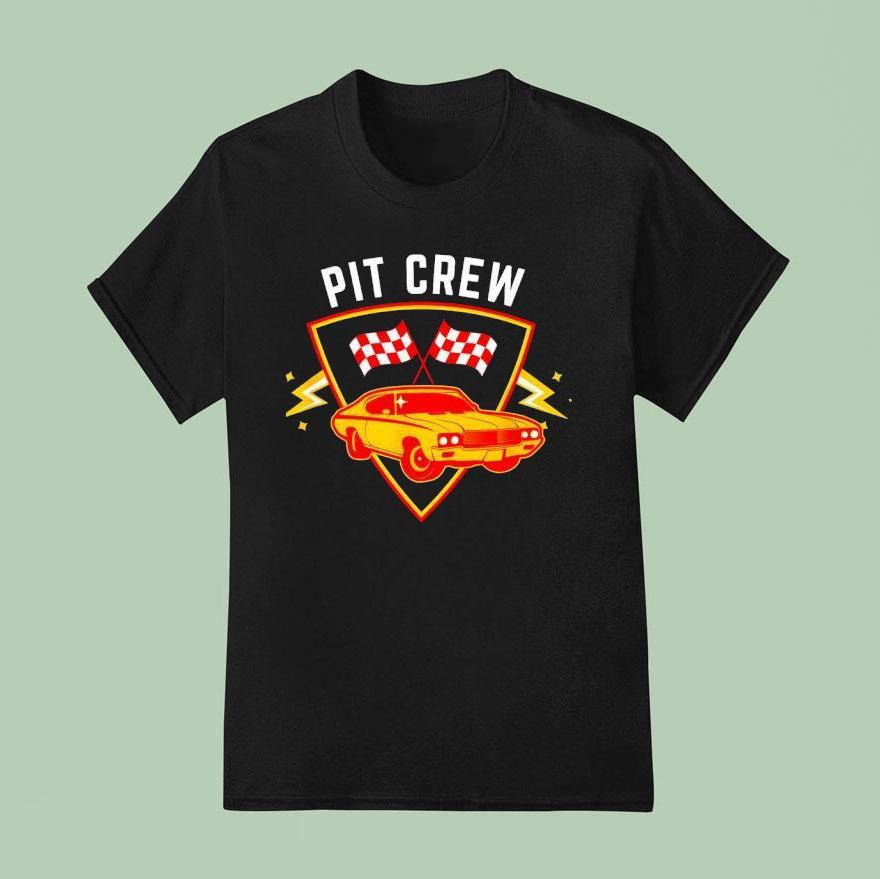Pit Crew Race Car Birthday Celebration T Shirt
