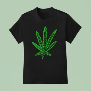 Pot Leaf Weed Logo T Shirt