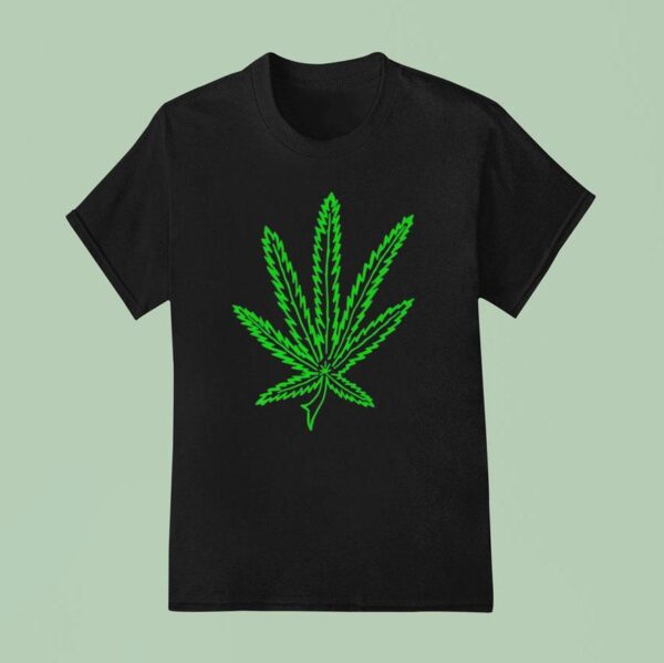 Pot Leaf Weed Logo T Shirt
