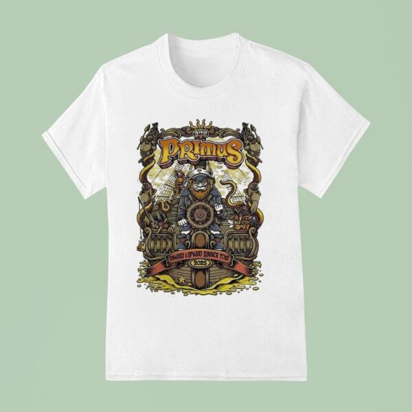 Primus Tour Onward Upward Summer Tour At Sea In Usa On Summer Pirate Cheese Ship T Shirt