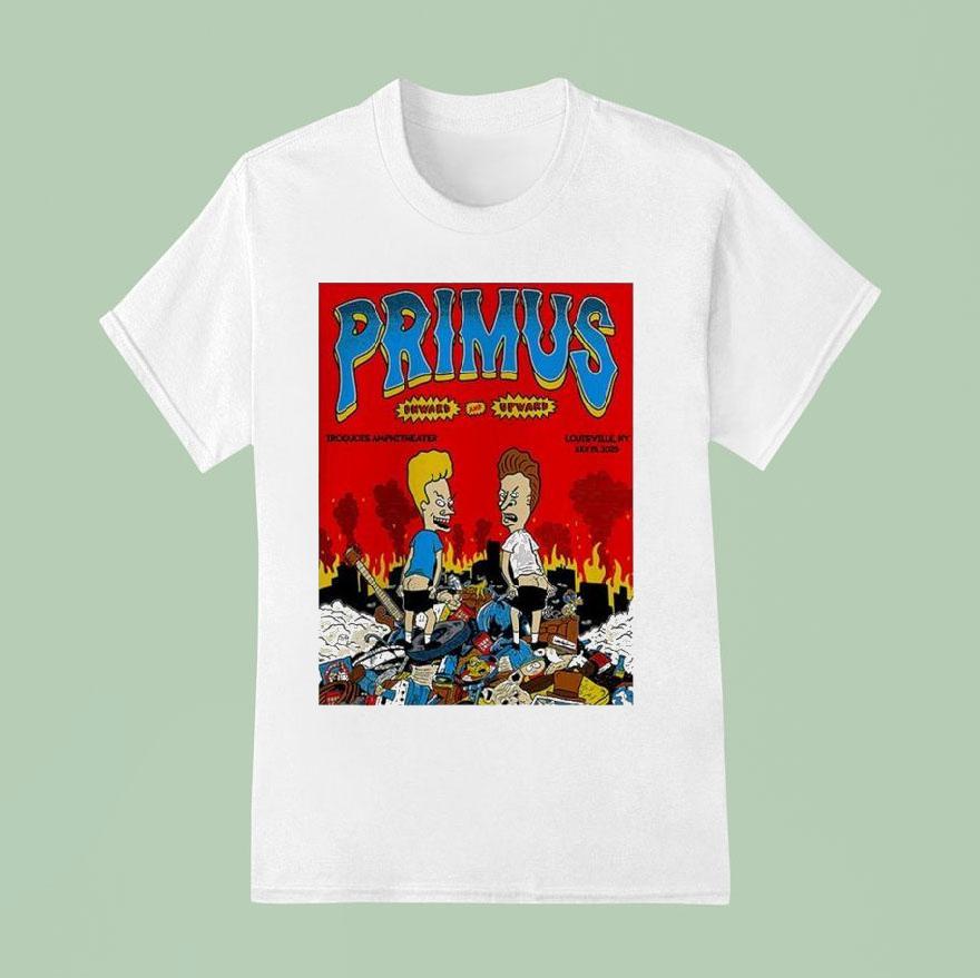 Primus X Beavis And Butt Head Concert Music At The Iroquois Amphitheater In Louisville Ky On July T Shirt