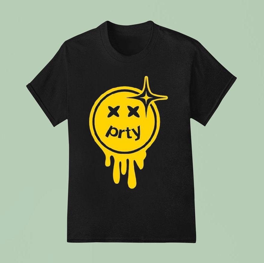 Prty Events Melted Smiley Disco Ball T Shirt